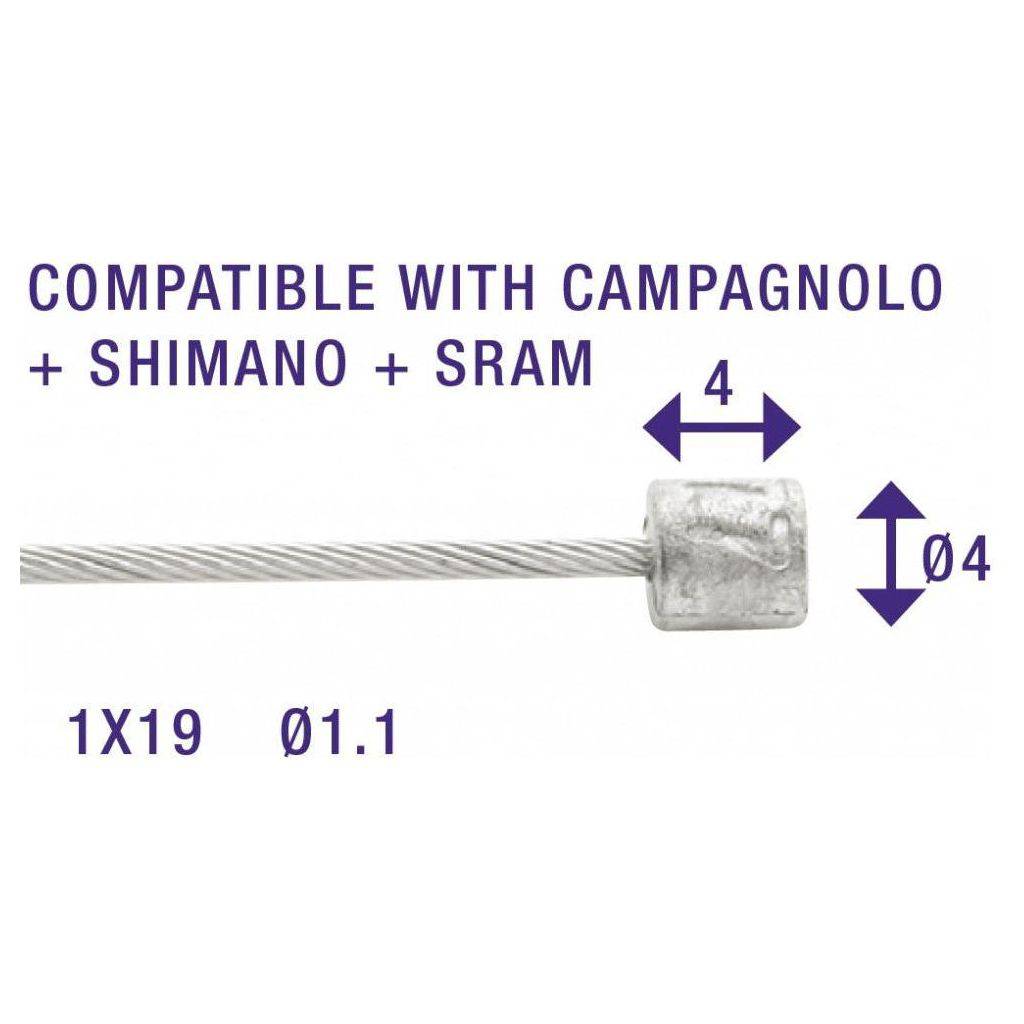 Schakel Binnenkabel Elvedes 2250Mm Rvs Slick - Le Coq Wielerartikelen