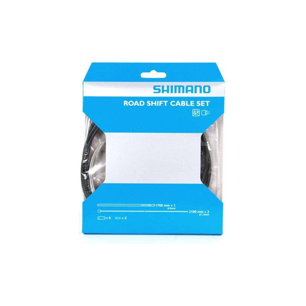 Shimano SIS40 derailleurkabelset in zwart, inclusief kabels en onderdelen voor naafversnellingen, voor soepele schakeling.