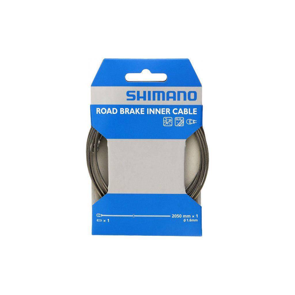 Shimano Race Rem binnenkabel van roestvrij staal, 2050 mm, voor racefiets remsystemen, zichtbaar in de afbeelding