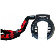 Trelock ringslot RS430 met insteekketting ZR355 Connect en opbergtasje, geschikt voor veilig fietsen en diefstalpreventie.