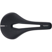 Zwart Terry Butterfly Arteria damesfiets zadel, comfortabel stadsfiets en e-bike zadel, met ergonomische vorm en zachte bekleding.