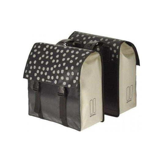 Dubbele Fietstas Basil Urban Load 48-53 Liter 41 X 18 X 46 Cm - Zwart Met Reflecterende - Le Coq Wielerartikelen