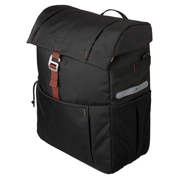 Gazelle Fietstas 18,5 Liter 31 X 40 X 15 Cm - Zwart/Bruin - Le Coq Wielerartikelen