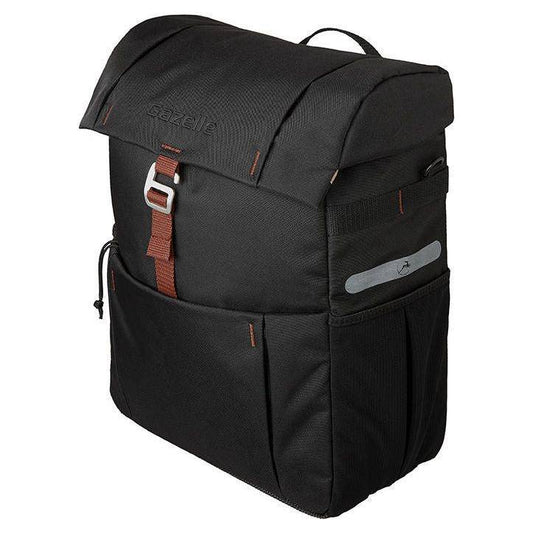 Gazelle Fietstas 18,5 Liter 31 X 40 X 15 Cm - Zwart/Bruin - Le Coq Wielerartikelen