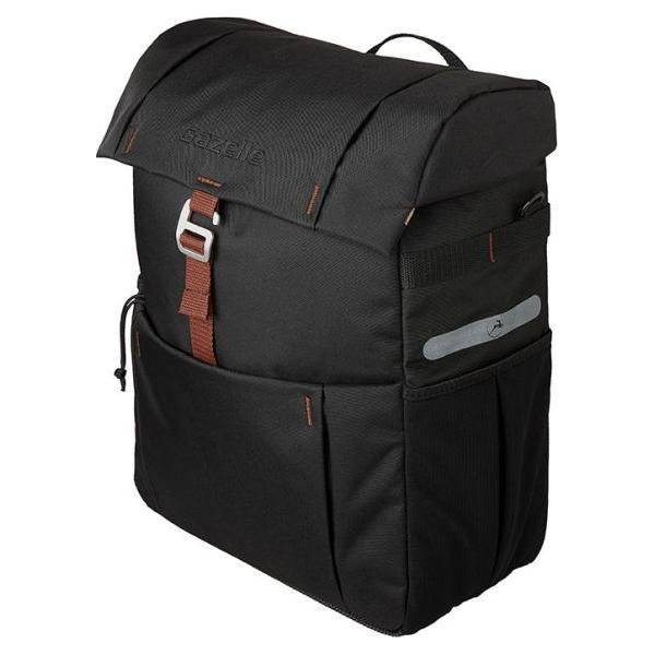 Gazelle Fietstas 18,5 Liter 31 X 40 X 15 Cm - Zwart/Bruin - Le Coq Wielerartikelen