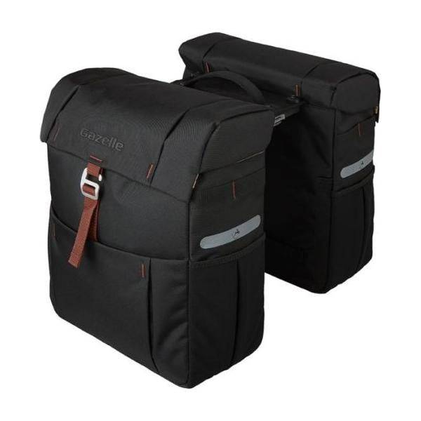 Gazelle Dubbele Fietstas Met Mik Adapter 37 Liter 31 X 40 X 15 (2X) - Le Coq Wielerartikelen