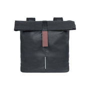 Basil City dubbele fietstas voor 28-32 liter, geschikt voor universele bagagedragers, zwart met reflectie.