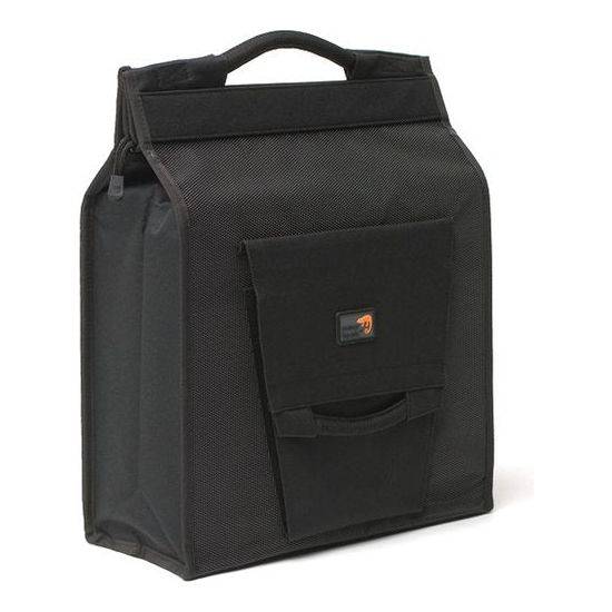 Zwarte waterafstotende New Looxs Daily Shopper fiets tas, enkelmodel, 24 liter, geschikt voor dagelijks gebruik