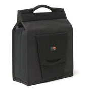 Zwarte waterafstotende New Looxs Daily Shopper fiets tas, enkelmodel, 24 liter, geschikt voor dagelijks gebruik