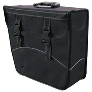 Groenelands Black-Line enkele fietstas links, 20 liter, harde zwart box, 37x33x14 cm, geschikt voor fietsendragers.
