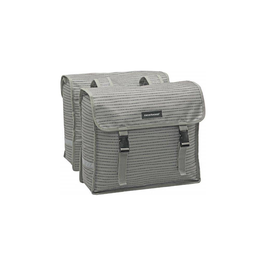 New Looxs Dubbele Fietstas Fiori Nomi 30 Liter 37 X 33 X 12,5 Cm (X2) - Grijs - Le Coq Wielerartikelen