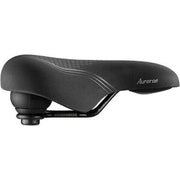 Zwarte Selle Royal Aurorae Urban Life fietszadel met Relaxed Slow Fit foam, geschikt voor stadsfietsen en e-bikes.