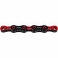 Kmc Fietsketting Dlc11 Zwart/Rood 118 Schakels - Le Coq Wielerartikelen