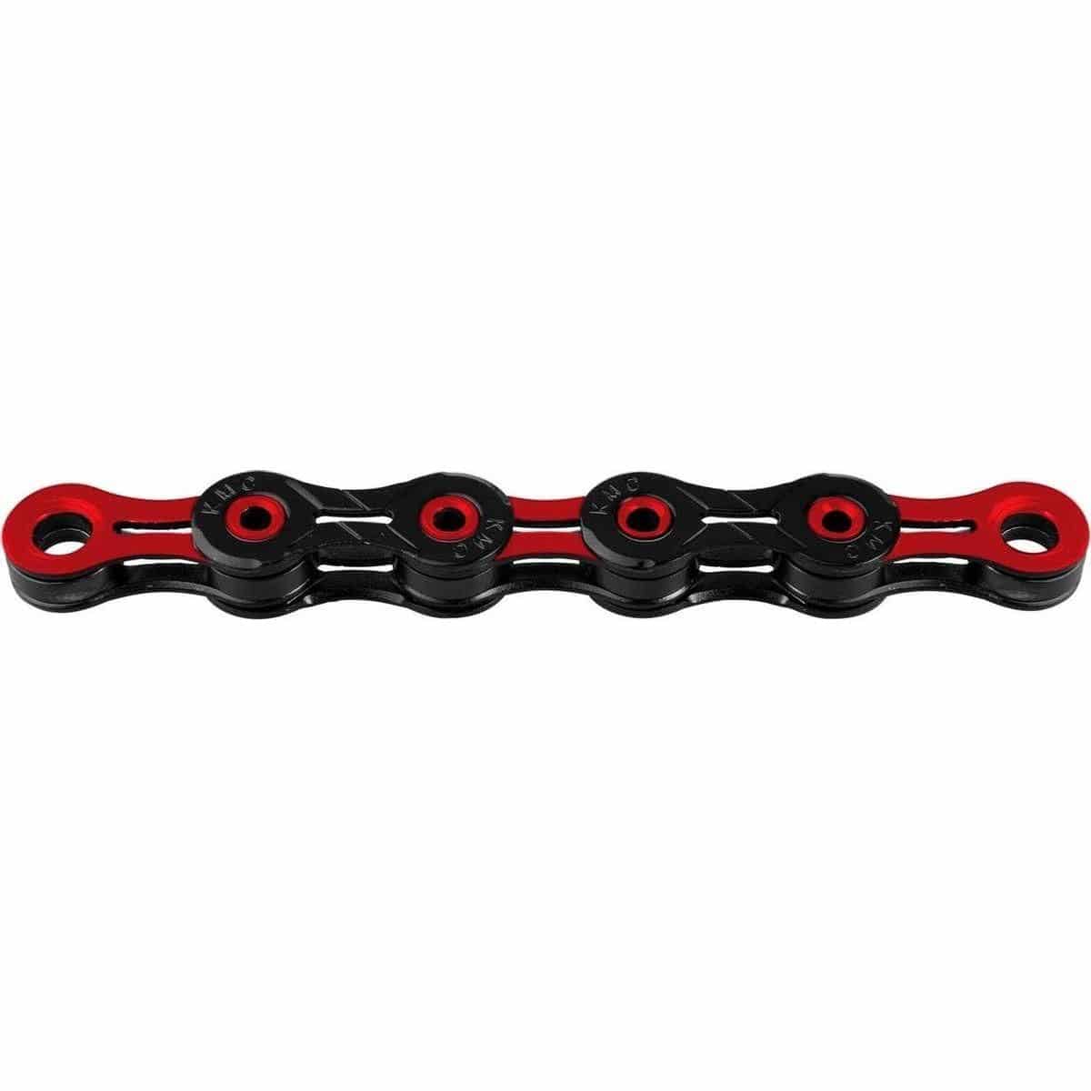 Kmc Fietsketting Dlc11 Zwart/Rood 118 Schakels - Le Coq Wielerartikelen