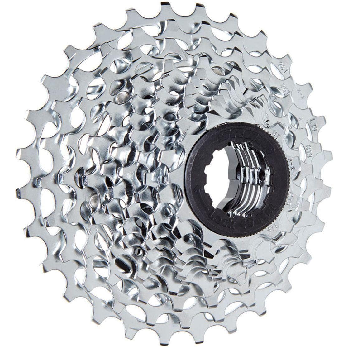 Zilveren SRAM PG1130 11-speed cassette met 11-36T tandwielen voor fietsen, duidelijk zichtbaar in de afbeelding.