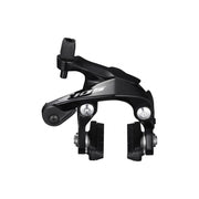 Zwarte Shimano remhoef BR-R7000 voor remklauw 105, zichtbaar op de fiets.