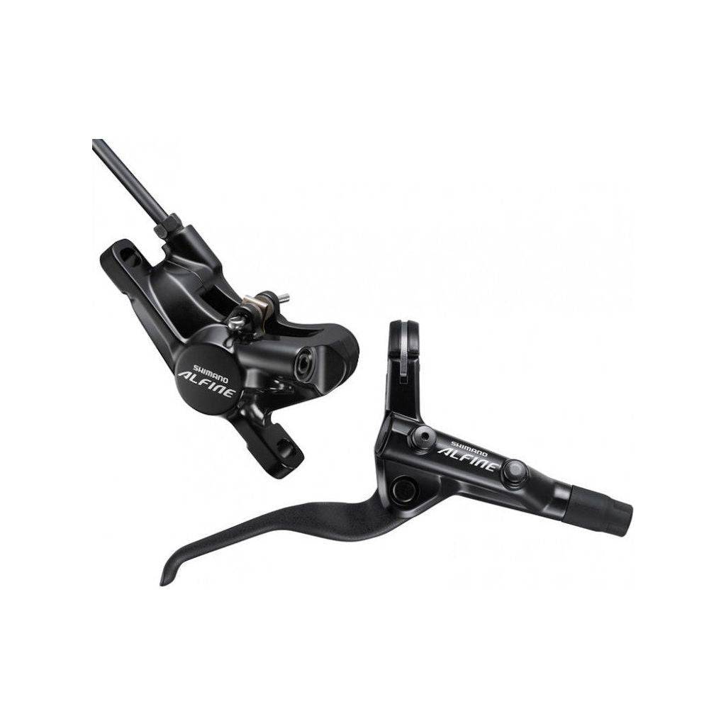 Shimano Alfine S7000 hydraulische schijfremset voor MTB zonder schijf, I-Spec 2 remhendels en remklauwen, zwart en compact design