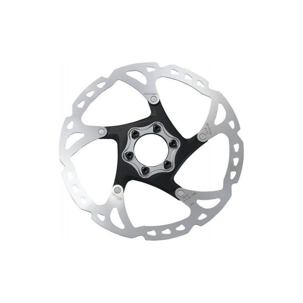 Shimano Deore XT RT76 160 mm remschijf met 6 gaatsen voor mountainbiken en off-road fietsen.