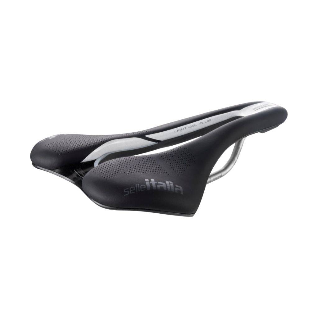 Selle Italia SLR Boost Endurance Superflow racefiets en MTB zadel met geavanceerde ergonomische vorm en ademende zadeloppervlak.