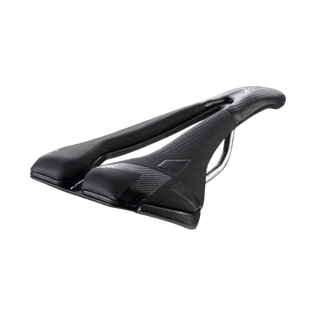 Selle Italia X LR Superflow racefiets- en MTB-zadel met titanium rail, zwart, lichtgewicht ontwerp, geschikt voor sportieve ritten