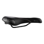 Zwart Selle Italia Donna L2 aluminium stadsfiets- en e-bike zadel met comfortabele vorm en stabiele bevestiging.