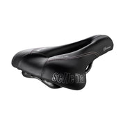 Zwart Selle Italia Donna L2 aluminium fietszadel voor stadsfietsen en e-bikes, comfortabel en lichtgewicht.