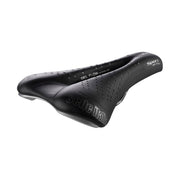 Zwart Selle Italia Sport Gel Flow S2 racefiets- en MTB-zadel met Fec Alloy-onderstel, ergonomisch ontworpen voor comfort en prestaties.