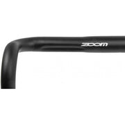 Zwart racefiets stuur van Zoom, aluminium, 31,8 mm diameter, 425 mm breed, voor snelle races en comfortabele ritten.
