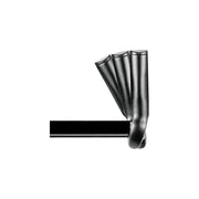 Zwarte Ergotec Evo1 bar-end verstelbare handvatten van 13 cm voor fiets, zichtbaar met grip en bevestigingspunten.