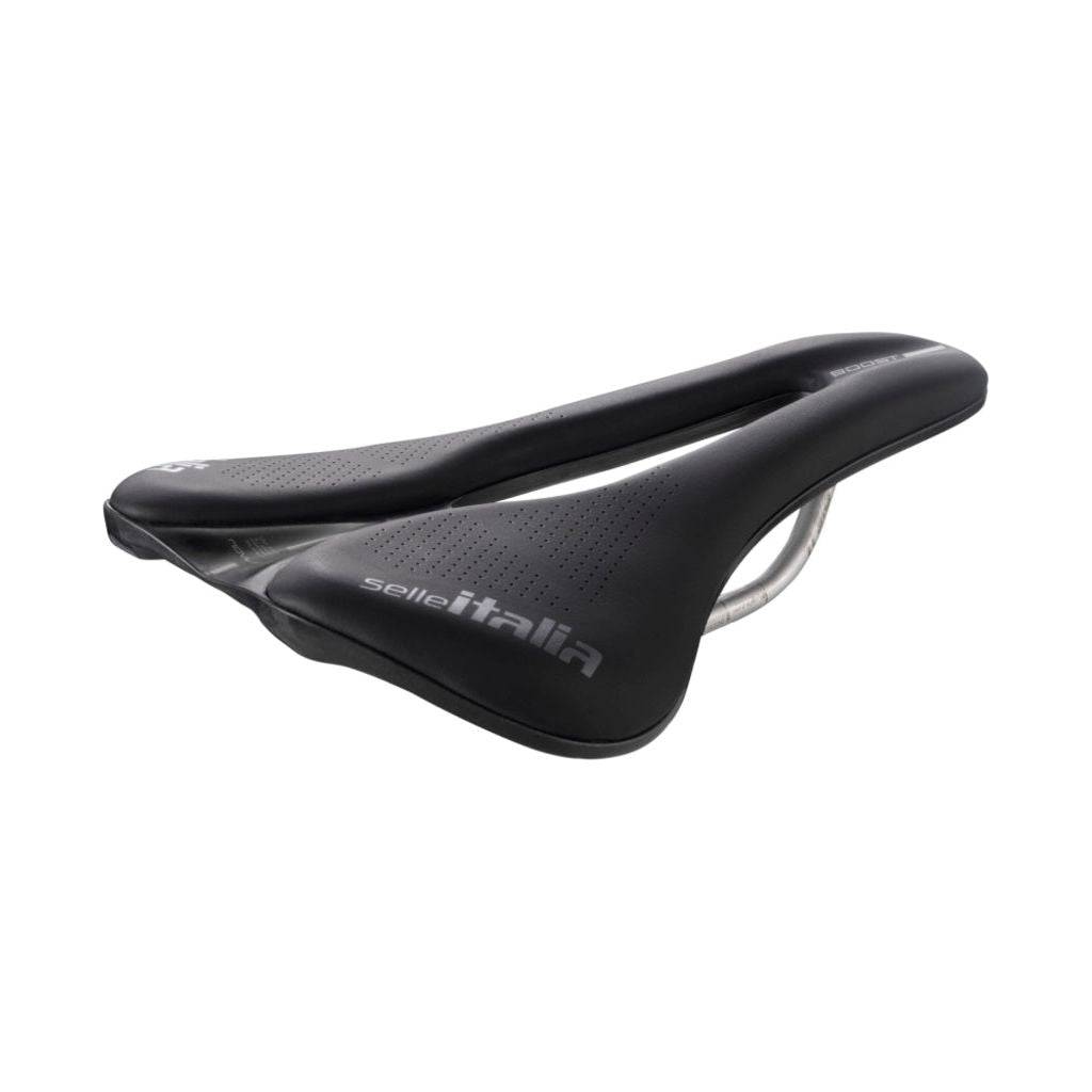 Selle Italia Novus Evo Boost Superflow L3 racefiets- en MTB-zadel met titanium rails, zwart, ontworpen voor comfort en prestaties