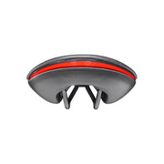 Zwart Selle Italia St7 Superflow L3 fietszadel met FEC alloy rail, geschikt voor stadsfietsen en e-bikes, zichtbaar vanaf de zijkant