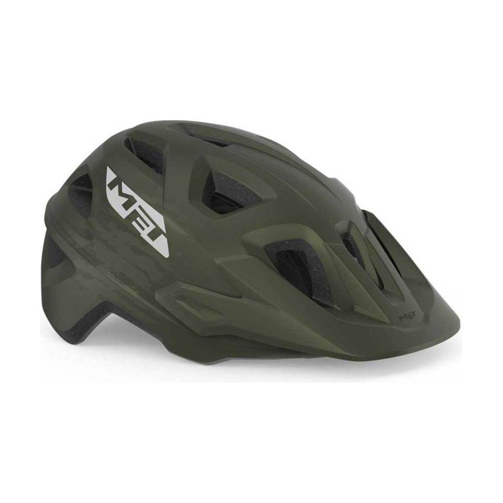 Groene MET MTB fietshelm Echo Mips S/M 52-57 met ventilerende ontwerp en veiligheidskenmerken, geschikt voor mountainbiken.