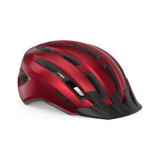MET MTB helm Downtown Mips met verstelbare vizier en ventilerende constructie, zwart en grijs voor veilig fietsen.