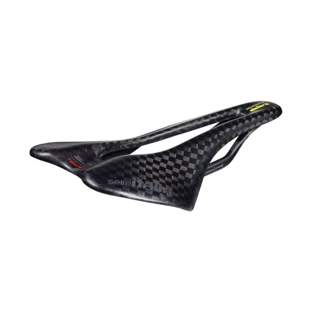 Selle Italia SLR Boost Tekno Superflow carbon racefiets- en MTB-zadel met ergonomische vorm en lichte constructie