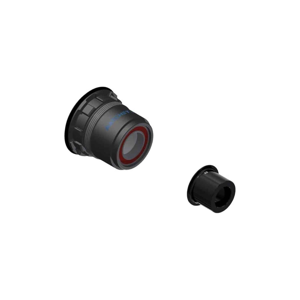 DT Swiss naafd body kit ratchet Ln St Xd 142/148/12 voor fiets, close-up van de onderdelen en details