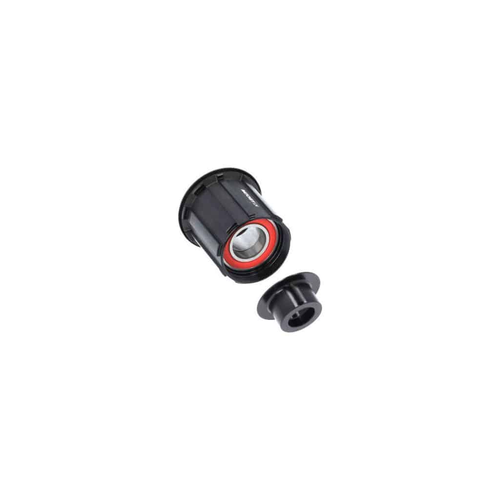 DT Swiss naaf body kit ratchet voor mountainbike, compatibel met Shimano 135/150/12 mm, zichtbaar op de afbeelding.