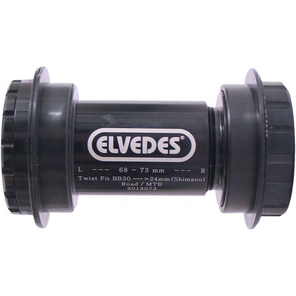 Elvedes Twist Fit BB30 Shimano kunststof en stalen trapas, 68-73 mm, voor fiets met trapas compatibiliteit.