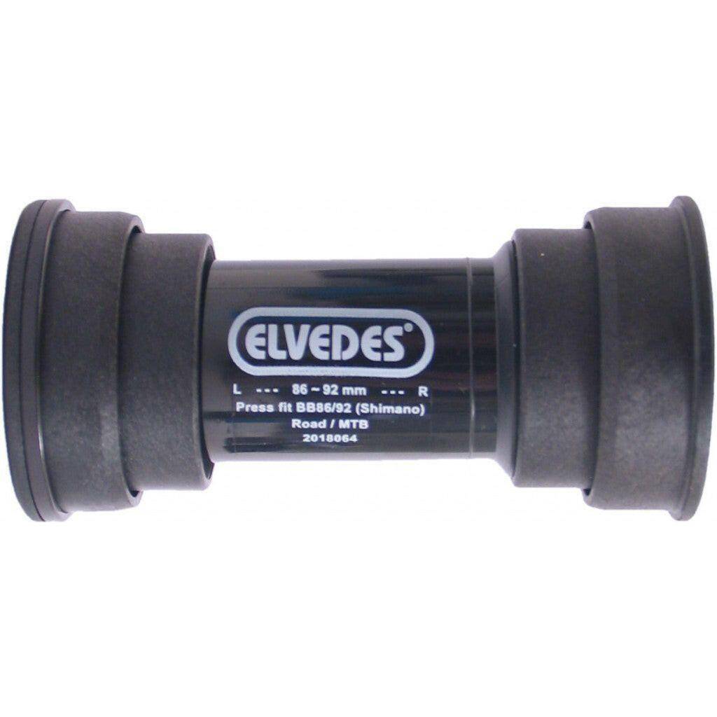 Elvedes Press Fit BB86 / BB92 Shimano trapas, stabiele en duurzame trapas voor fietsframes, zichtbaar in de afbeelding