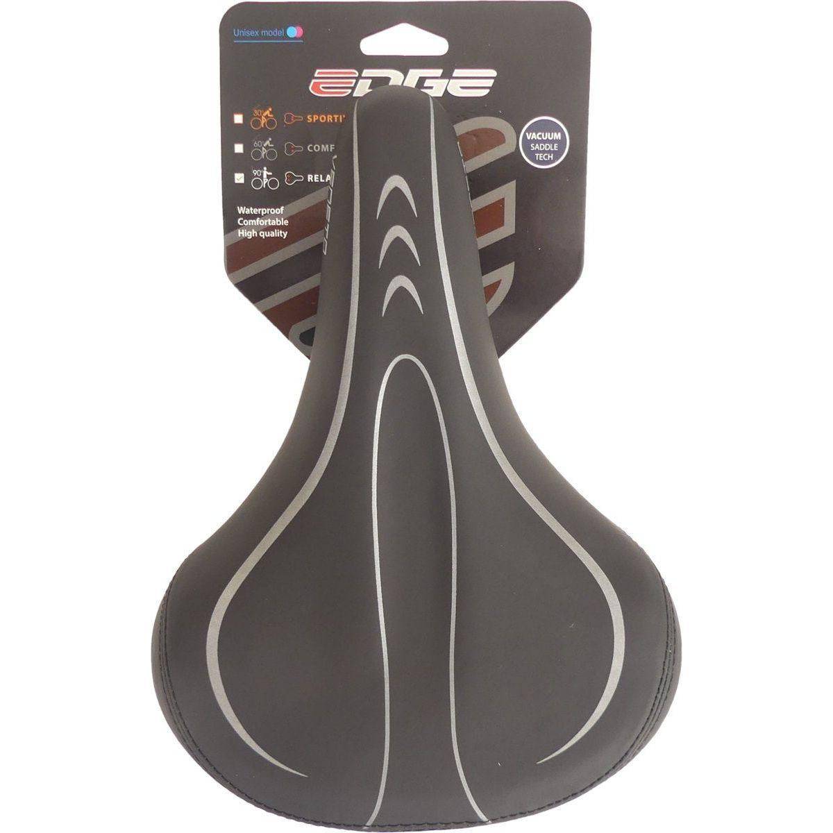 Edge Fietszadel Veneto Met Achterlicht - Zwart - Le Coq Wielerartikelen