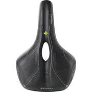 Zwart Selle Bassano Suprema 5Zone heren fietszadel voor stadsfietsen en e-bikes, comfortabel en ergonomisch ontworpen.