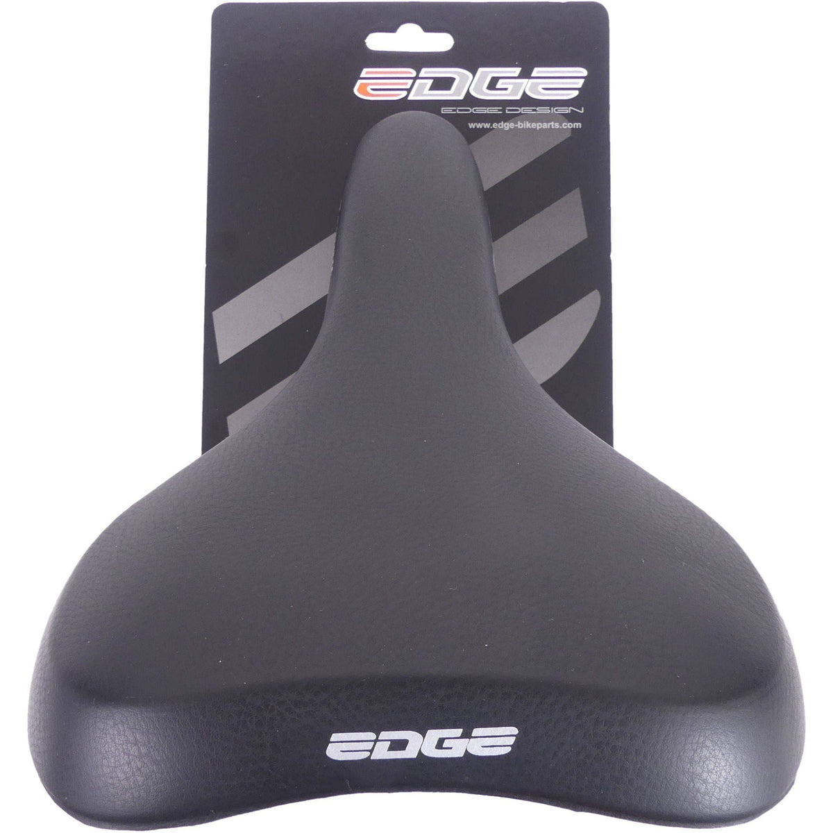 Edge Towny fietszadel met memory foam, zwart, comfortabel stadsfiets- en e-bike zadel voor dagelijks gebruik