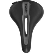 Zwart Terry Fisio Flex Max Gel herenfiets zadel, comfortabel stadsfiets en e-bike zadel, soepel en ergonomisch ontworpen.