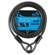 Zwart M-Wave kabelslot S 10.50 L, 5 meter lang, 10 mm breed, voor veilig kabelbeheer en organisatie.
