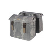 Dubbele Basil fietstas Elegance 40-49 liter in groene kleur, waterbestendige tas voor fietsers met ruime opbergruimte