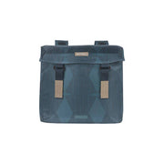 Dubbele Basil fietstas Elegance 40-49 liter in groene kleur, geschikt voor stevige fietsafbeelding.