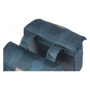 Dubbele Basil fietstas Elegance 40-49 liter in groene kleur, stevige en waterdichte bagage voor fietsers