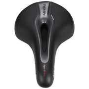 Zwart Terry Figura GT Max damesfietszadel voor stadsfiets en e-bike, comfortabel en ergonomisch ontworpen.