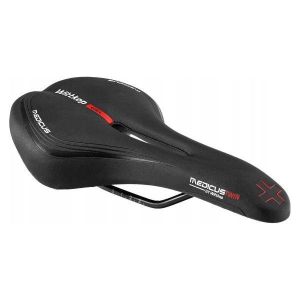 Wittkop Medicus Twin 4.0 Race gel fietszadel voor stadsfiets en e-bike, met comfortabele O-zone snede en zachte bekleding.