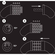 Zwart Edge Digit kabelslot met Ø10 mm en lengte van 150 cm, geschikt voor beveiliging van fietsen en eigendommen.