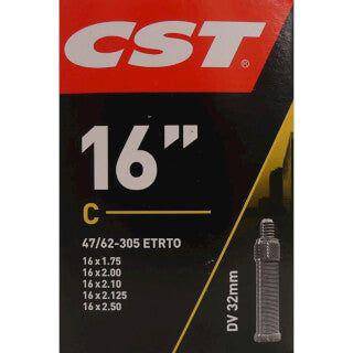 CST binnenband 16 inch met Hollands ventiel van 32 mm, geschikt voor fietsbanden 1.75 tot 2.50.